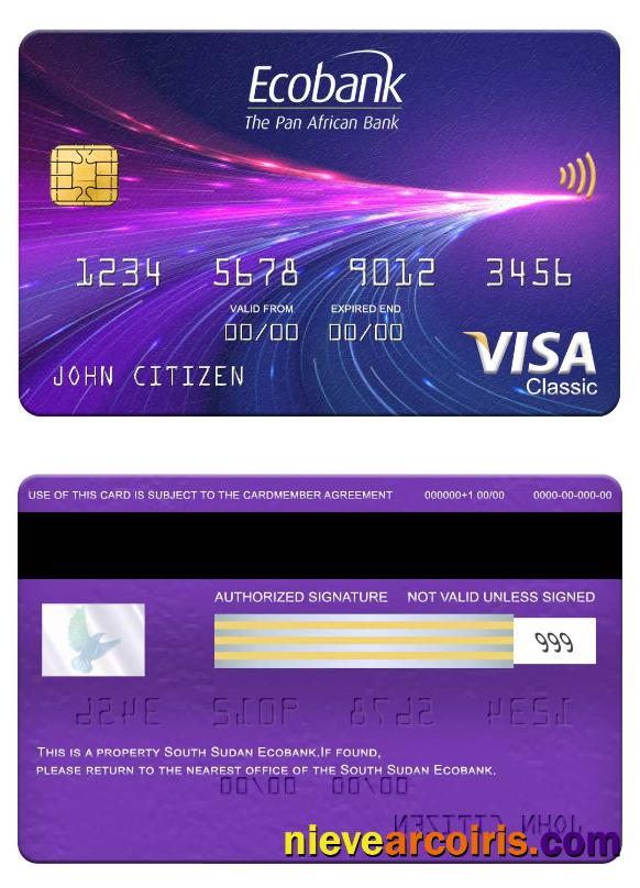 South Sudan Ecobank visa classic card